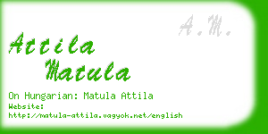 attila matula business card